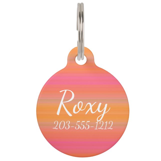 HAMbyWG - Dog Name Tag - Sunset Huisdierpenning (Voorkant)