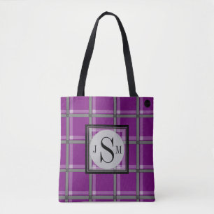 HAMbyWG - Eigen naam en monogram Tartan Tote Bag