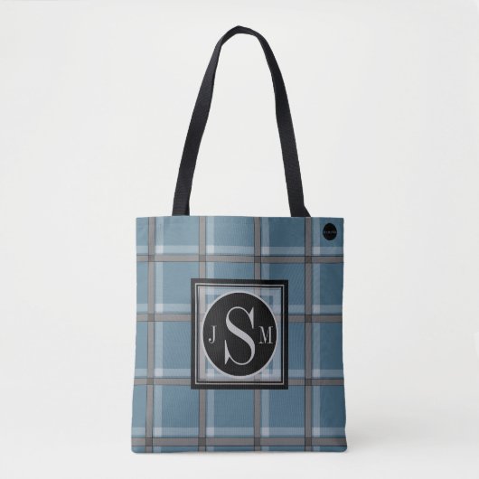 HAMbyWG - Eigen naam en monogram Tartan Tote Bag (Voorkant)
