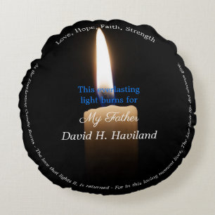 HAMbyWG - Everduurzame Candle Memorial Rond Kussen