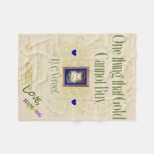 HAMbyWG - Fleece Baby Blanket - One Thing Gold.. (Voorkant (Horizontaal))
