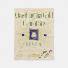 HAMbyWG - Fleece Baby Blanket - One Thing Gold.. Deken