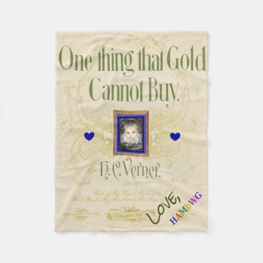 HAMbyWG - Fleece Baby Blanket - One Thing Gold.. Deken (Voorkant)