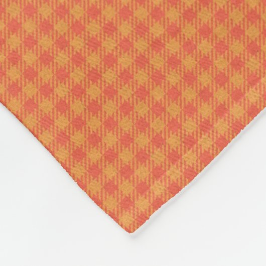 HAMbyWG - Fleece Blanket - L Oranje Gingham (Hoek)