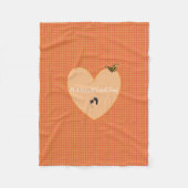 HAMbyWG - Fleece Blanket - L Oranje Gingham (Voorkant)