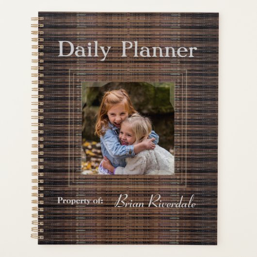 HAMbyWG - Foto Daily Planner - Bruine textuur (Voorkant)