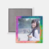 HAMbyWG - Foto Magnet met een Tie Dye Border (Voorkant / Achterkant)