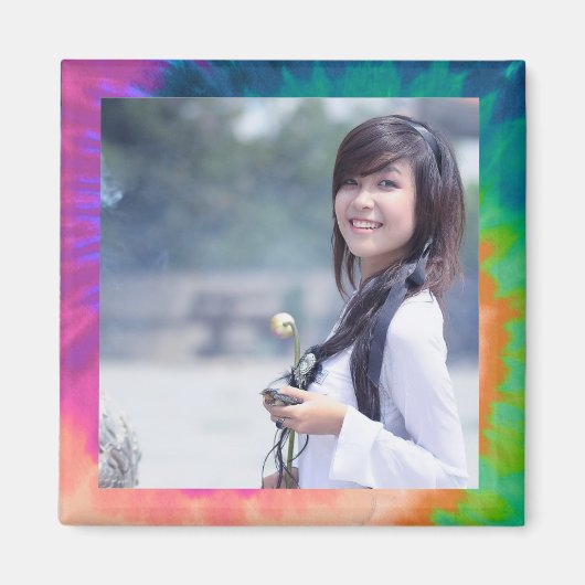 HAMbyWG - Foto Magnet met een Tie Dye Border (Voorkant)
