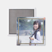 HAMbyWG - Foto Magnet met een zilveren grens (Voorkant / Achterkant)