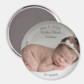 HAMbyWG - Geboorteaankondiging Magneet voor Baby (Voorkant / Achterkant)
