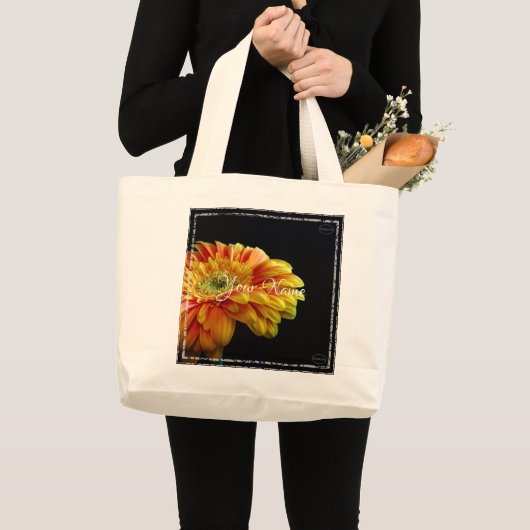 HAMbyWG - Geel Oranje Gerber Daisy Grote Tote Bag (Voorkant (product))