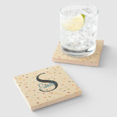 HAMbyWG gekleurde Dashes-monogram Stenen Onderzetter (Zijkant)
