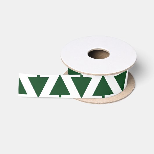 HAMbyWG - Gift Ribbon - Groene kerstbomen Satijnen Lint (Spoel)