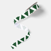HAMbyWG - Gift Ribbon - Groene kerstbomen Satijnen Lint (Achterkant)