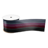 HAMbyWG - Gift Ribbon - Maroon w Grays, Blues, Blk Satijnen Lint (Spoel)