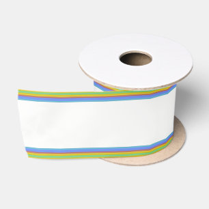 HAMbyWG - Gift Ribbon - Regenboog & wit Satijnen Lint