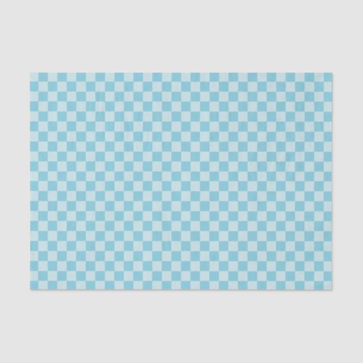 HAMbyWG - Gift Tissue - Aqua-Blue Gingham Tissuepapier (Voorkant)