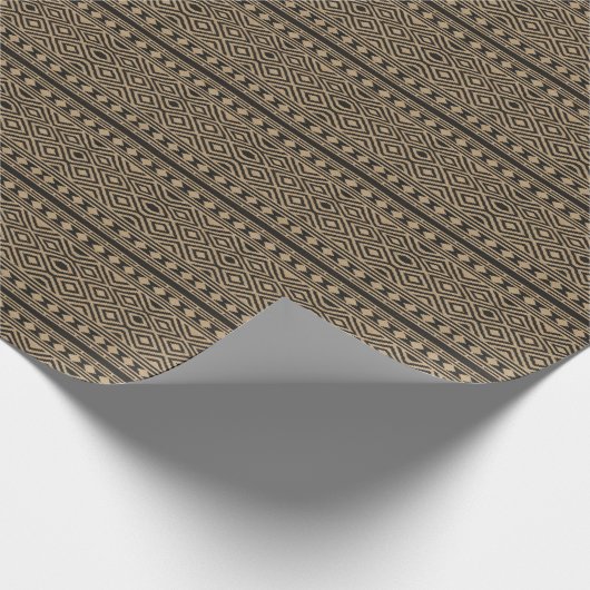 HAMByWG - Gift Wrap - Amer-Indian Black/Natural Cadeaupapier (Hoek)
