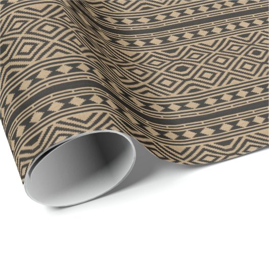 HAMByWG - Gift Wrap - Amer-Indian Black/Natural Cadeaupapier (Rol Hoek)