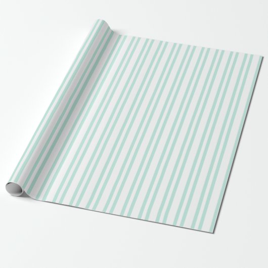 HAMbyWG - Gift Wrap - Mint Stripes 1 Cadeaupapier (Uitgerold)