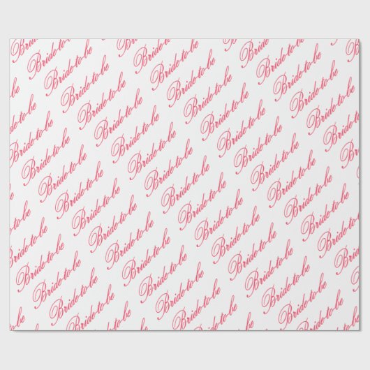 HAMbyWG - Gift Wrap - Roos Bride-to-be/White Cadeaupapier (Vlak)
