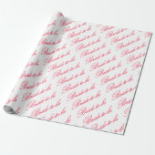 HAMbyWG - Gift Wrap - Roos Bride-to-be/White Cadeaupapier (Uitgerold)