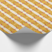 HAMbyWG - Gift Wrap - "Skating Santas" Stripe Cadeaupapier (Hoek)