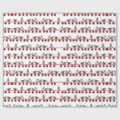 HAMbyWG - Gift Wrap - Sparrows & kerstbulten Cadeaupapier (Vlak)
