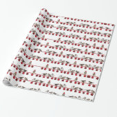 HAMbyWG - Gift Wrap - Sparrows & kerstbulten Cadeaupapier (Uitgerold)