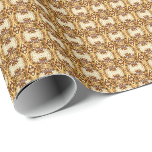 HAMbyWG - Gift Wrap - Tiny Gold Hearts Filigree Cadeaupapier (Rol Hoek)