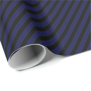 HAMbyWG Glanzende wrapping papier - Blk/Bl Stripe