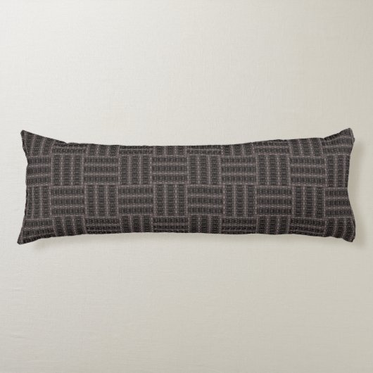HAMbyWG Grey/Black Weave Design Lichaamskussen (Voorkant)