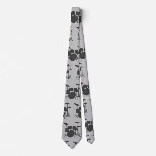 HAMbyWG - Grijze drumset Stropdas (Voorkant)