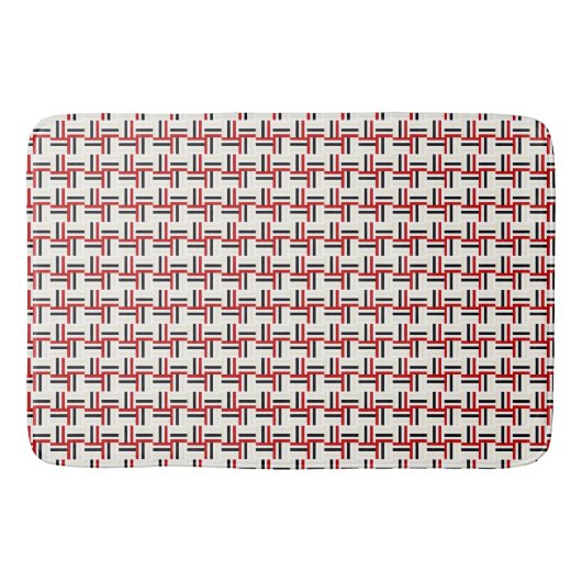 HAMbyWG - Grote badmat - Rood/Zw/Wh/Bge (Voorkant)