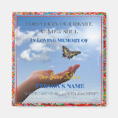 HAMbyWG - Handje met een vlindermagneet Magneet (Voorkant)