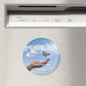 HAMbyWG - Handje met een vlindermagneet Magneet (Insitu (Vaatwasser))