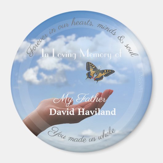 HAMbyWG - Handje met een vlindermagneet Magneet (Voorkant)