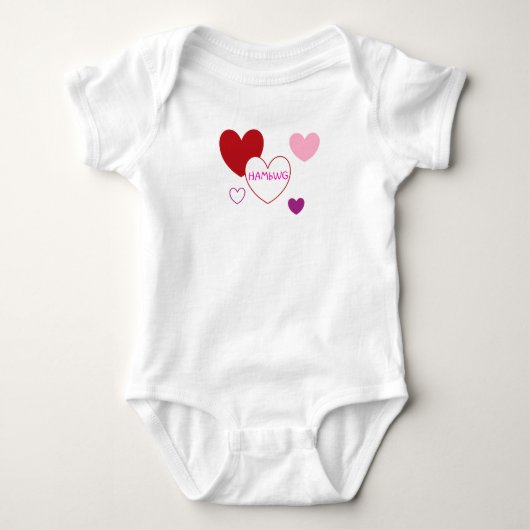 HAMbyWG - Harten met Logo T's Romper (Voorkant)