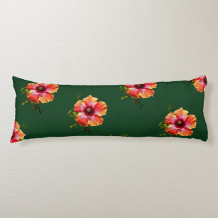 HAMbyWG - Hawaiin Hibiscus op Dark Green Lichaamskussen