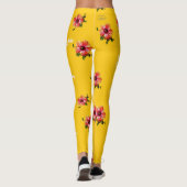 HAMbyWG Hawaiin Thema met Hibiscus Flower Leggings (Achterkant)