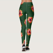 HAMbyWG Hawaiin Thema met Hibiscus Flower Leggings (Achterkant)