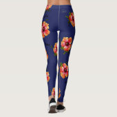 HAMbyWG Hawaiin Thema met Hibiscus Flower Leggings (Achterkant)