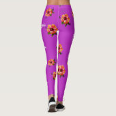 HAMbyWG Hawaiin Thema met Hibiscus Flower Leggings (Achterkant)