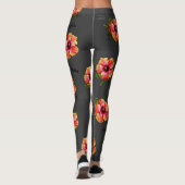 HAMbyWG Hawaiin Thema met Hibiscus Flower Leggings (Achterkant)