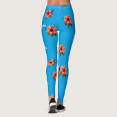 HAMbyWG Hawaiin Thema met Hibiscus Flower Leggings (Achterkant)