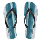 HAMbyWG - Heren Flip-Flops  Teal & Wit Teenslippers (Voetbed)