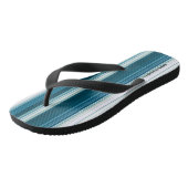 HAMbyWG - Heren Flip-Flops Turquoise & Wit Teenslippers (Schuin)