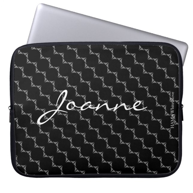 HAMbyWG - het Patroon van de Cirkel in om het even Laptop Sleeve (Voorkant)
