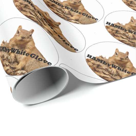HAMbyWG Inpakpapier - Eekhoornlogo op Wit (Rol Hoek)
