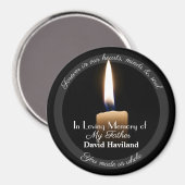 HAMbyWG - Kaars Magnet met tekst (Voorkant / Achterkant)